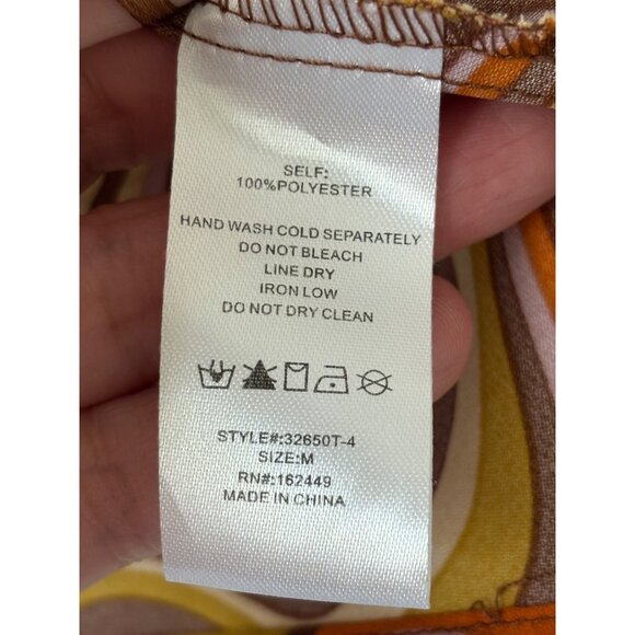 Milk & Honey Psychedelic Wavy Print Cami Top Retro Y2K - Picture 6 of 11